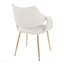 Chaise 2 pièces - métal doré, similicuir blanc