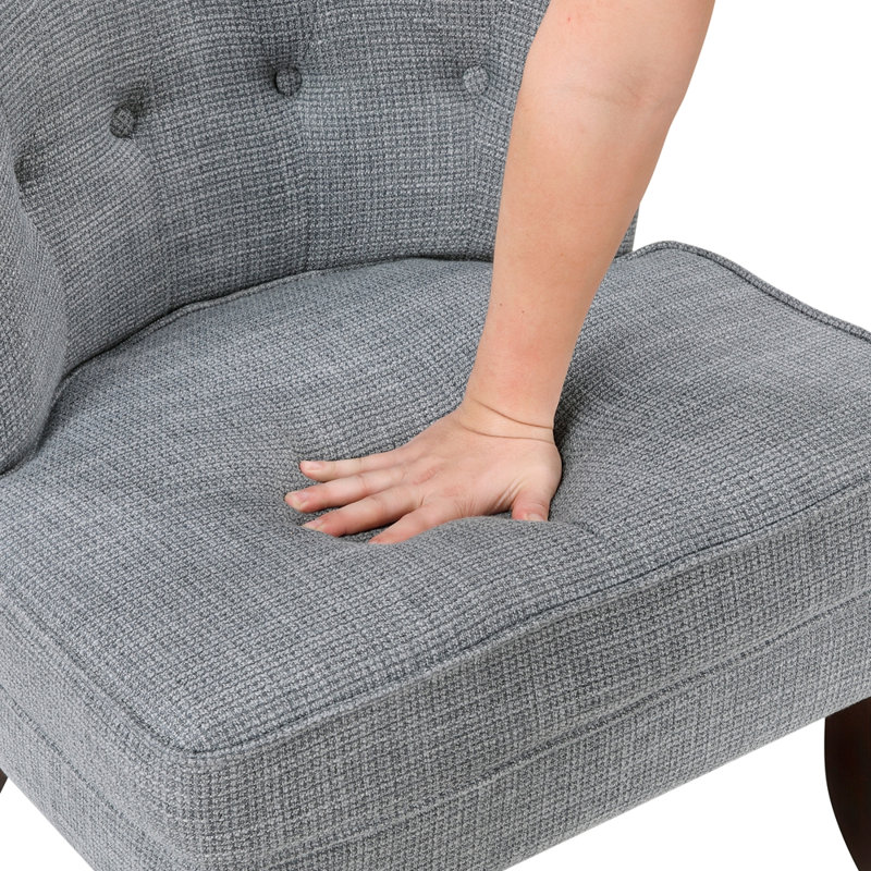 Fauteuil d'appoint contemporain capitonné à boutons