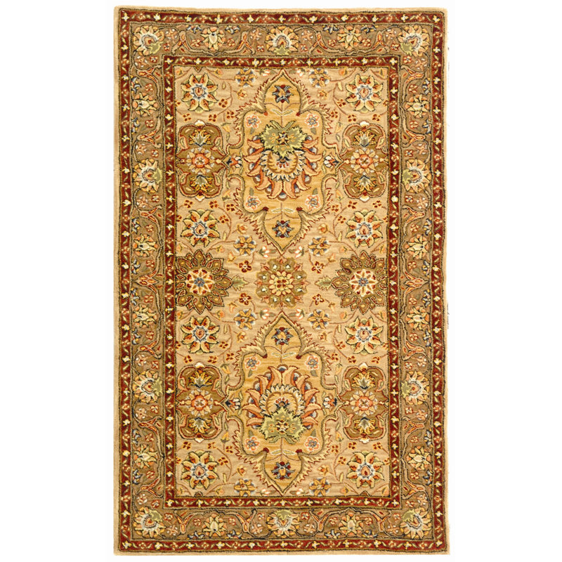 Persain Court Silk & Wool Pile Rug, Round 4'