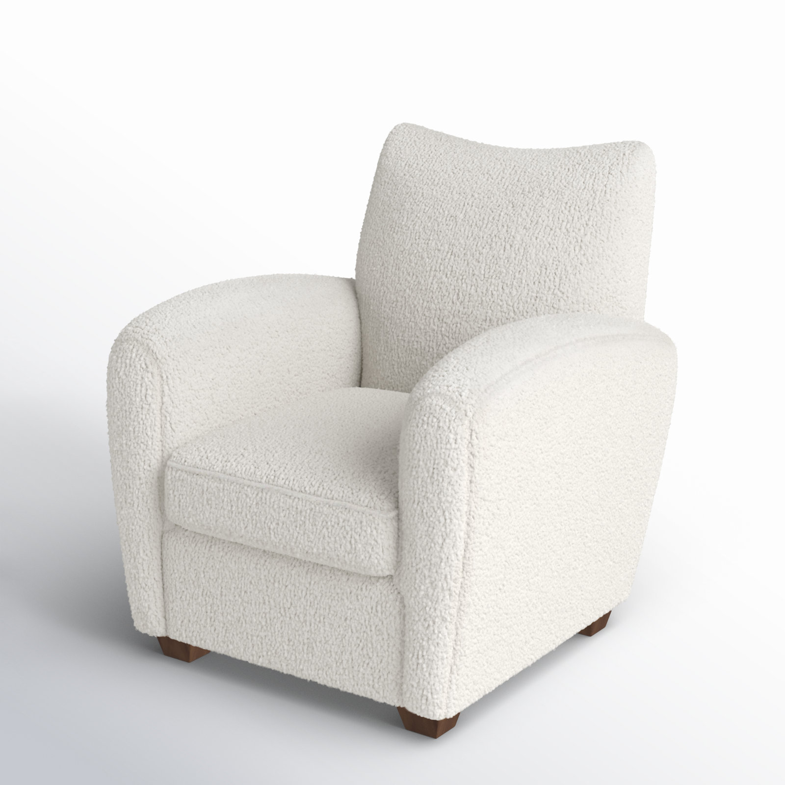 Gloriette Wingback Armchair, White Polyester