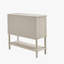 2 armoires décoratives à 2 tiroirs, beige rétro