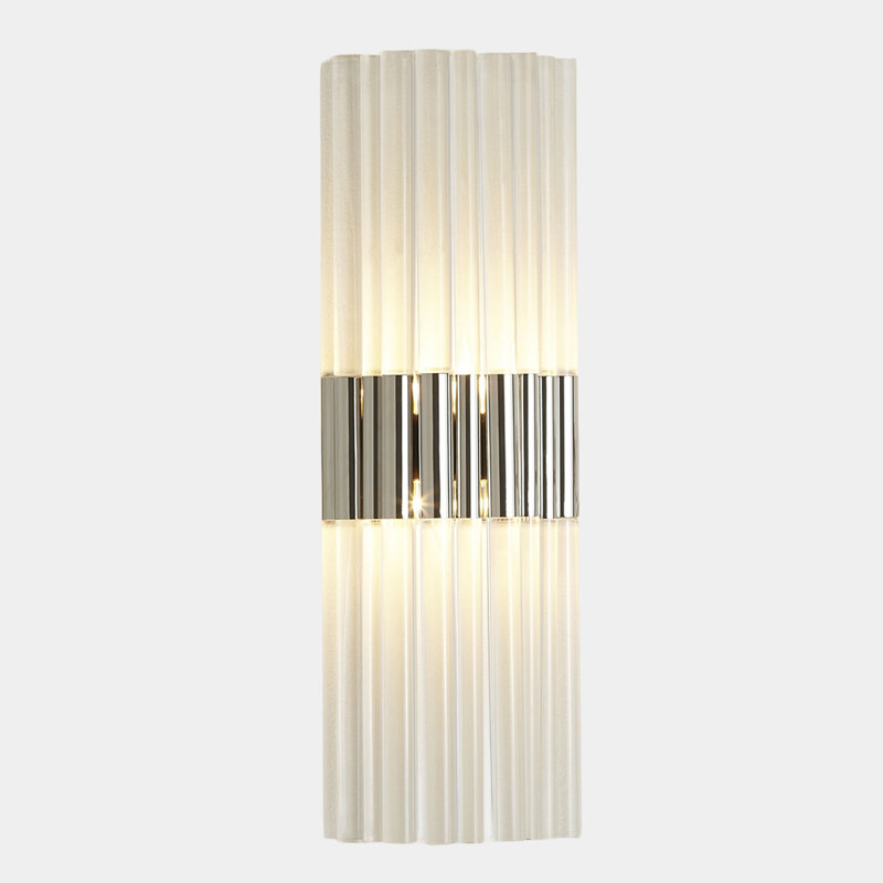 Acrylic 2 - Light Corner Wall Light, Nickel