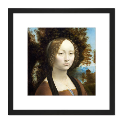 Da Vinci Ginevra De Benci Portrait by Leonardo Da Vinci - Single Picture Frame Painting