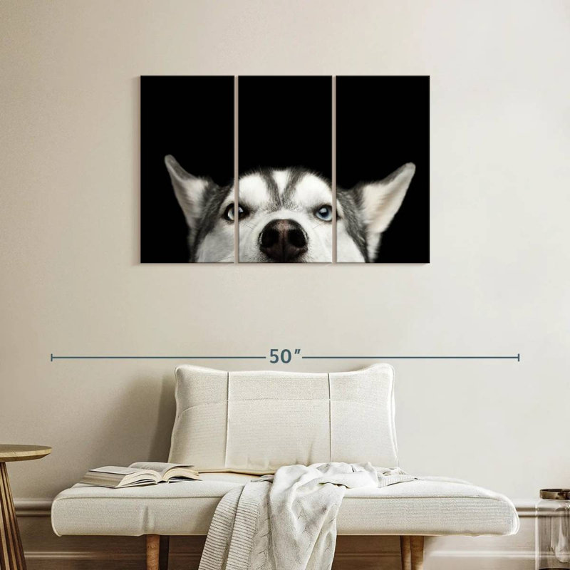 Brampt Peeking Siberian Husky, 24" H x 38" W