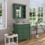 Meuble-lavabo simple 30 po avec plateau en résine et armoire à pharmacie Shaneca-1197069230