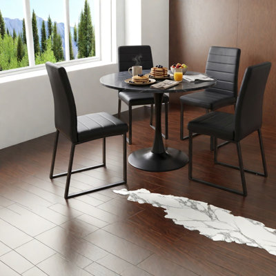 Modern Dining Table Sets(Must include both Table and Chair), MDF Marble Kitchen