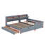 Grand lit simple et grand lit pour mère et enfant avec système de rangement hydraulique, tiroir et tablette de rangement