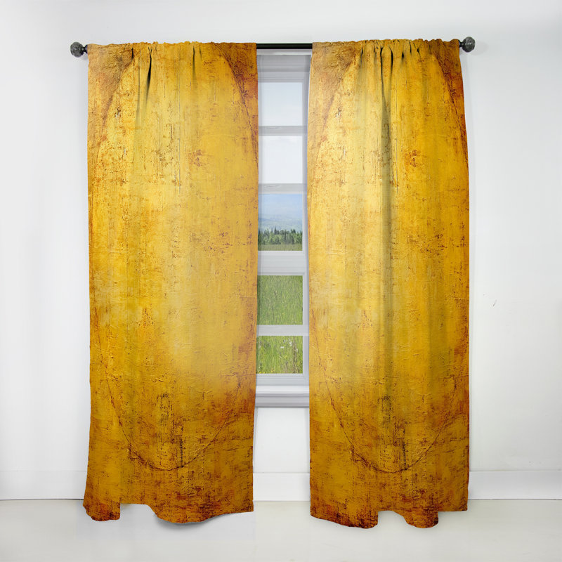 Rideau en velours abstrait abstrait antique - Opulence antique - 1 panneau, L 52 po x L 95 po