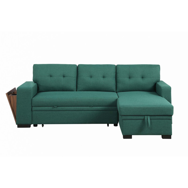 2 - Piece Upholstered Sectional Sofa, Green Linen