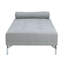 Canapé-lit en velours avec coussin Melange, gris