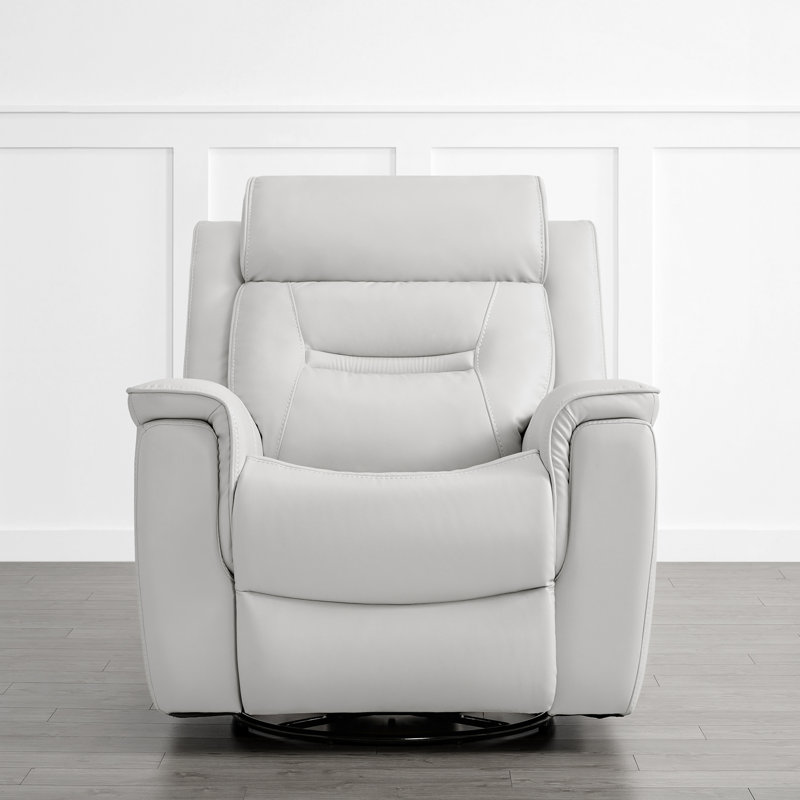 Fauteuil inclinable en similicuir Puspha, Similicuir ivoire