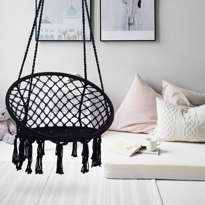 Confortable siège de lecture suspendu: capacité de 330 lb, tissé à la main pour une chaise longue: 31,5 po x 23,6 po, 47,2 po, divers endroits