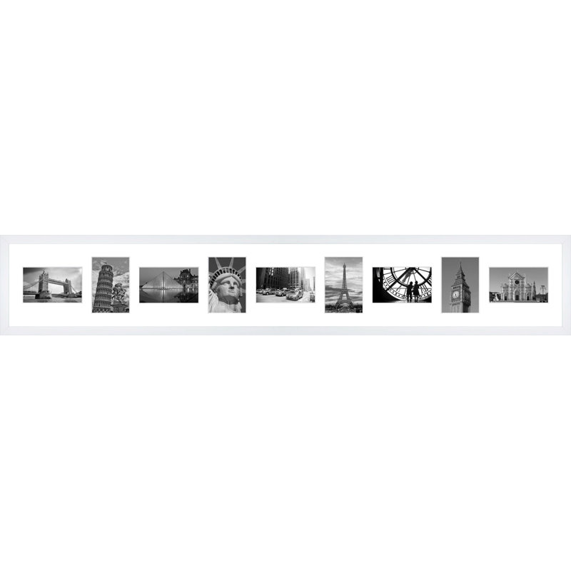 Lareesa Wood Picture Frame with Mat, White