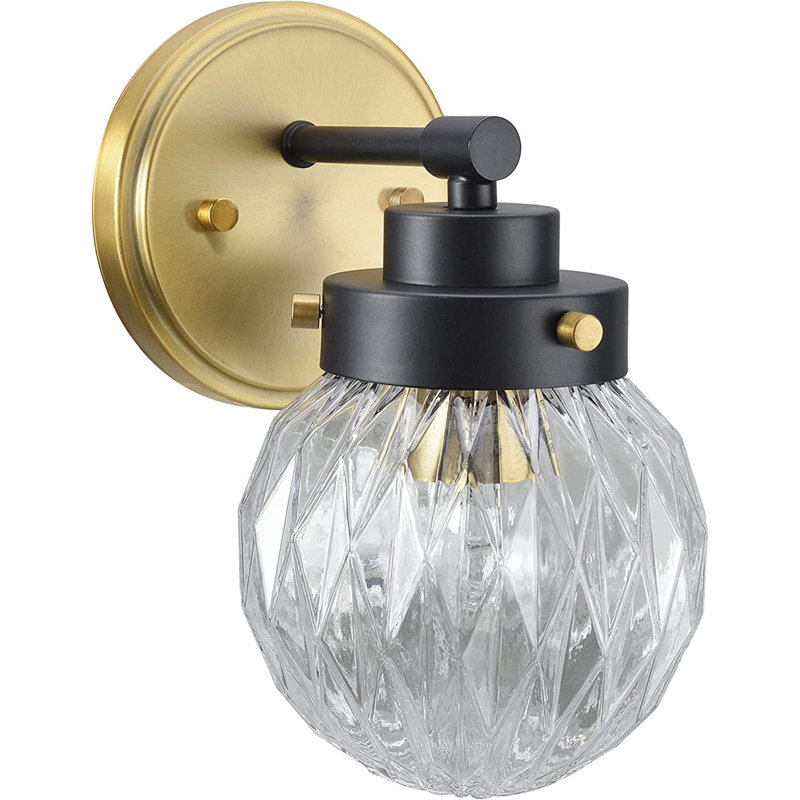 Meuble-lavabo 4 lumières à DEL à intensité variable bronze antique / noir mat, 1