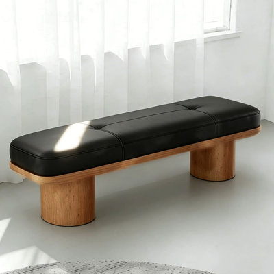 Banc rembourré noir