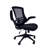 Flip Mesh Back Office Task Chair with Flip Up Arms, Black Fabric Seat
