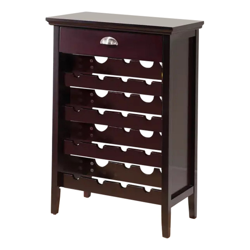 Barnsley 16 Bottle Floor Wine Bottle Rack in Dark Cherry
