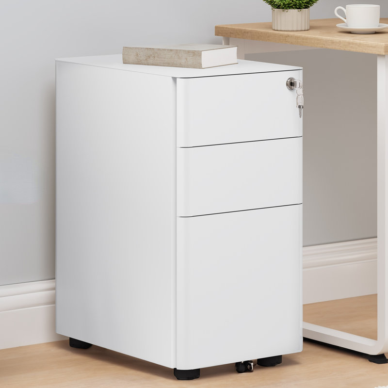 3 Drawer Filing Cabinet, Black