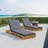 Flora Patio Acacia Wood Chaise Lounge With Adjustable Backrest (Cushion Not Included)