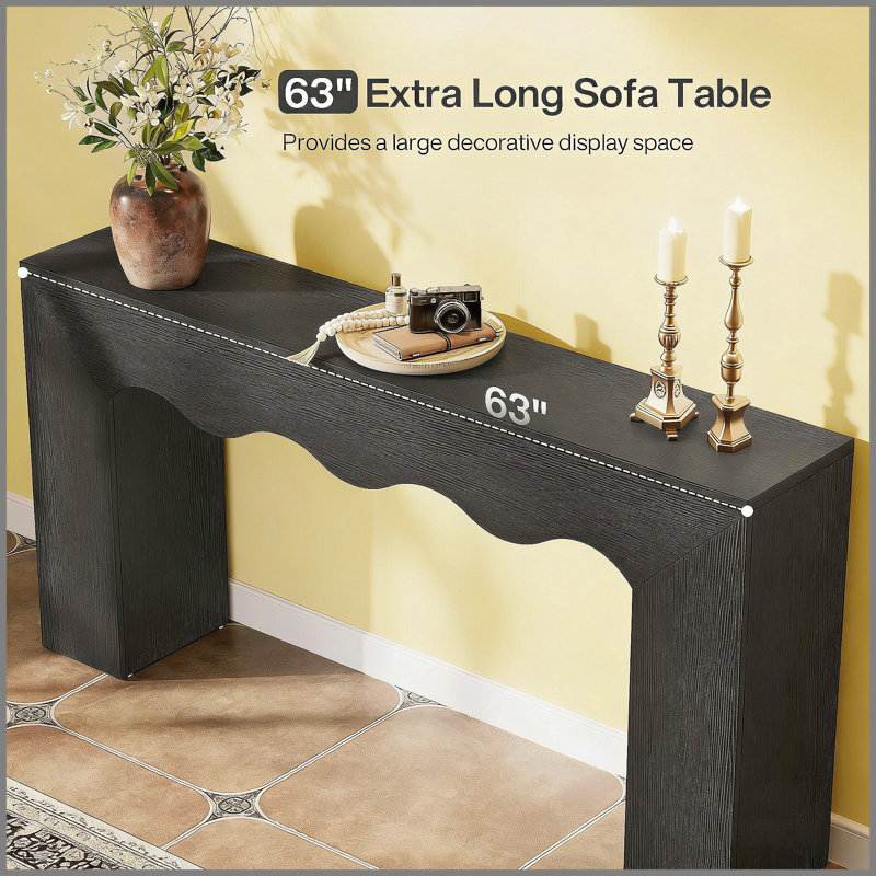 Canapé, console, table d'entrée, Black, Black, Black