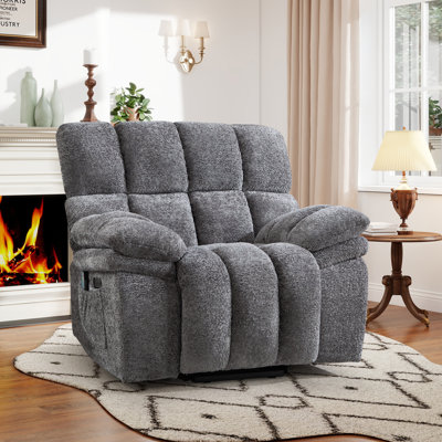 Fauteuil inclinable électrique lève-personne de 42,91 po de large avec massage en 8 points, chaleur lombaire, USB et charge de type C