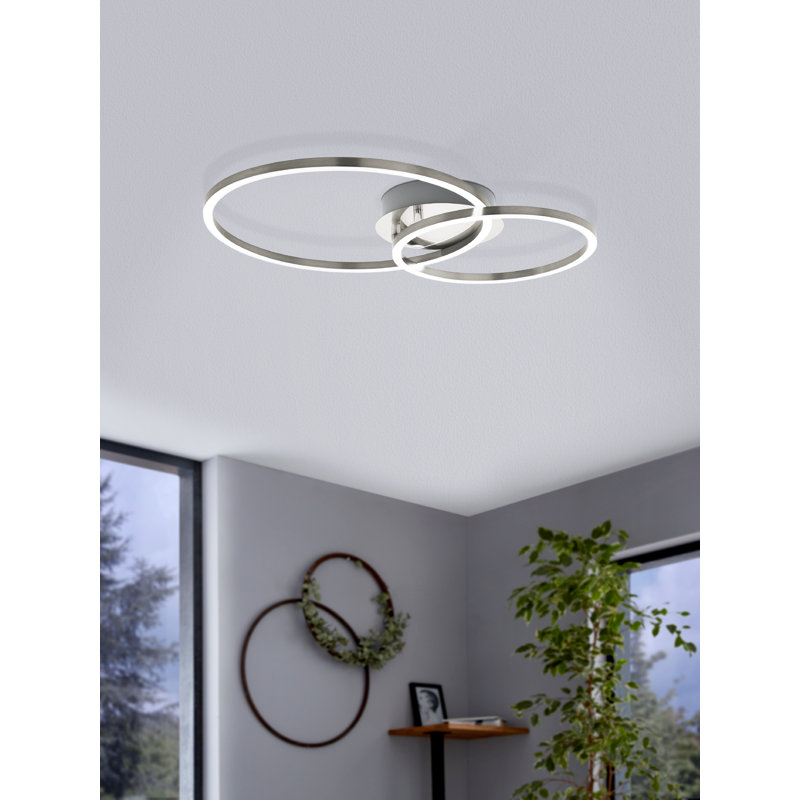 Aaronn LED Flush Mount, Silver