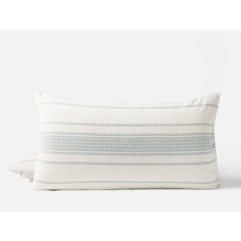 Rippled Organic Cotton Sham, Undyed/Surf, King