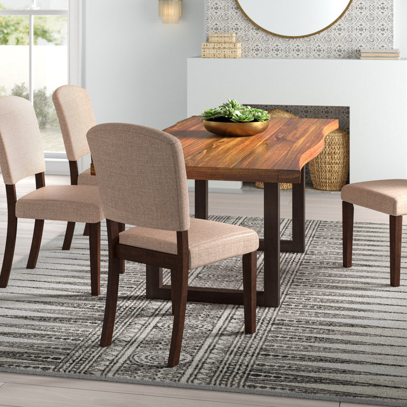 Gaige 4 - Person Solid Wood Top Sleigh Dining Set