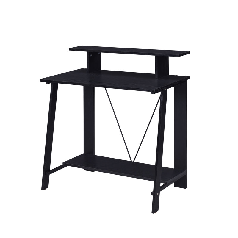 Bureau d'écriture avec tablette supérieure, Noir