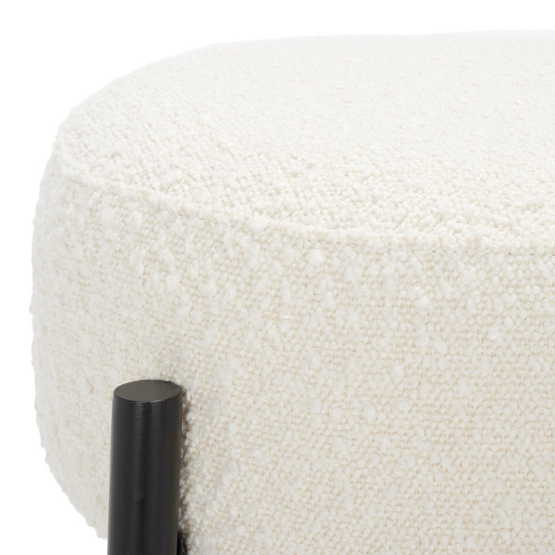 Tabouret Colombe, Tabouret de comptoir (siège d'une hauteur de 26,3, Bouclé ivoire