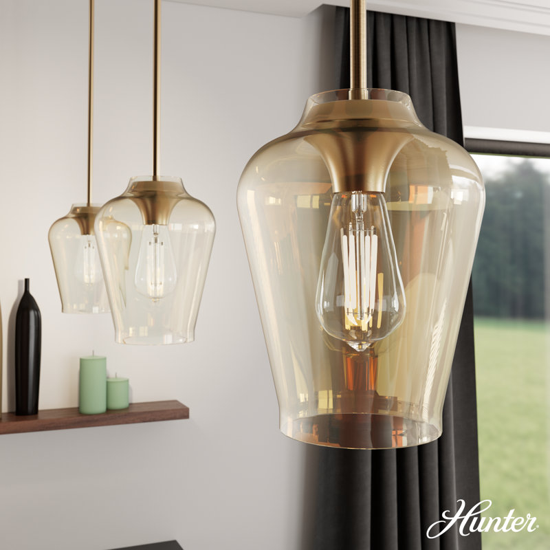 Vidria 1 - Light Single Jar Pendant, Brown, Gold