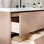   Ensemble de meuble-lavabo mural ovale simple 61 po avec comptoir en marbre de Carrare de 1,5 po Ensuko-1464320218-1464320165