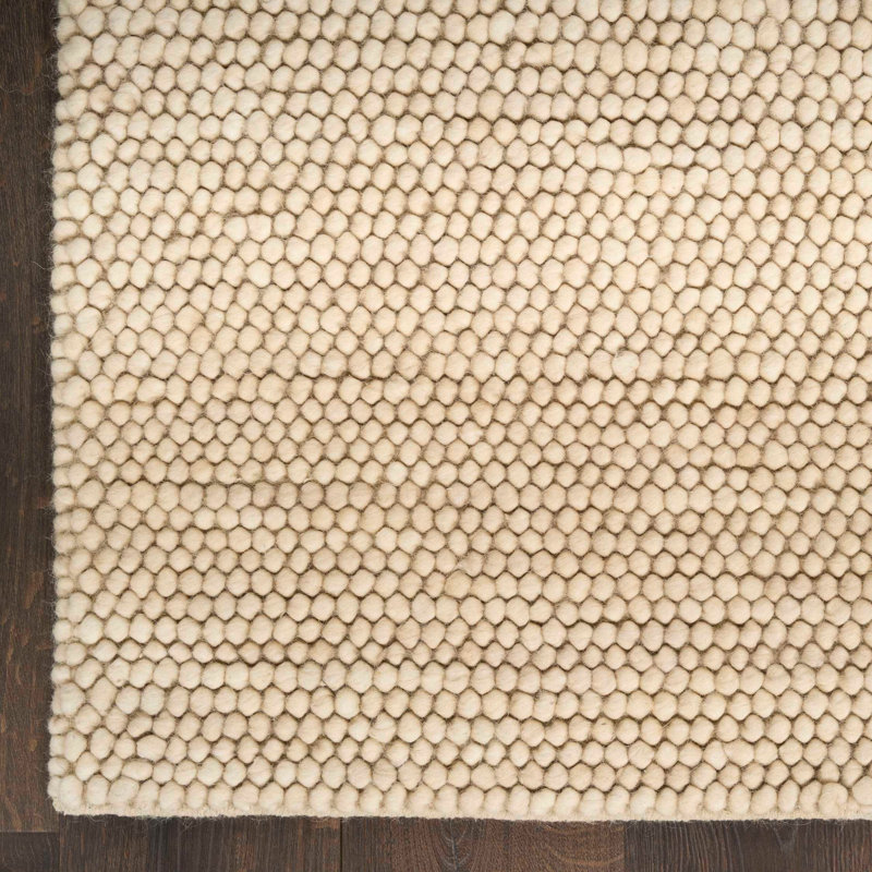 DKNY Pure Knots Ivory Modern Indoor Rug, Rectangle 7'9" x 9'9", Beige