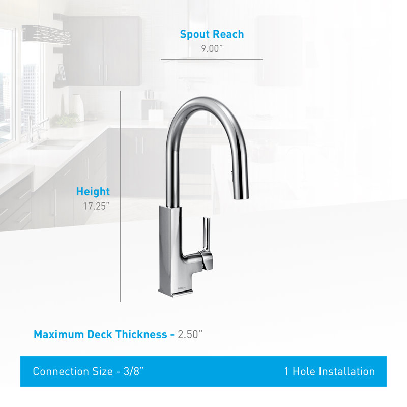 STo Pull-Down Single Handle Kitchen Faucet, Spot Resist Stainless