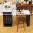 Kitchen Island with Extendable Dining Table, Double-Sided Storage, Power Outlet and Adjustable Shelves-1165304523