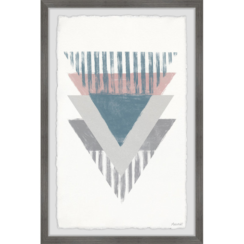 Inverted Triangles by Marmont Hill - Single Picture Frame Painting, 30 cm H x 20 cm W x 3.81 cm D