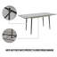 Ensembles de table de salle à manger extensible et moderne, en MDF noir, peu encombrant pour la cuisine