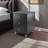 Wykeith 3-Drawer Nightstand in Black With metal knobs, 21.89'' H X 15.67'' W X 15.67'' D