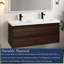 Ensemble de meuble-lavabo mural double 48 po Selbin