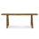 Lily's Living Vintage Noodle Bench, Weathered Natural Wood Finish 