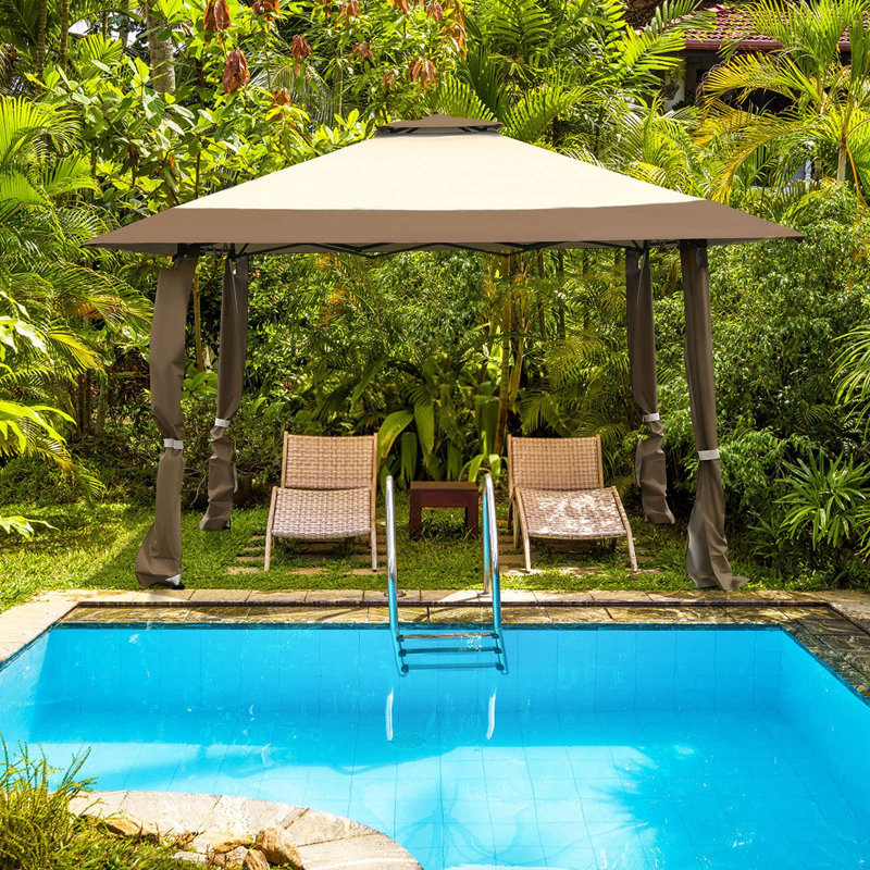 Pavilion Party Tent Garden Pavilion, Brown