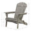 Ensemble de 2 chaises Adirondack pliantes en bois pour l'extérieur avec dossier pré-assemblé, chaise de patio en bois pour patio