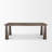 84" Brown Solid Wood Dining Table