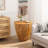 Vintage Barrel Shaped Coffee Table with Storage, Durable Fir Wood and MDF Construction, No Assembly Required-979587283