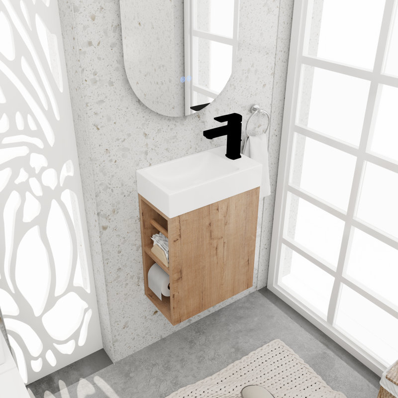 Addasyn 15.91'' Single Bathroom Vanity with Acrylic Top