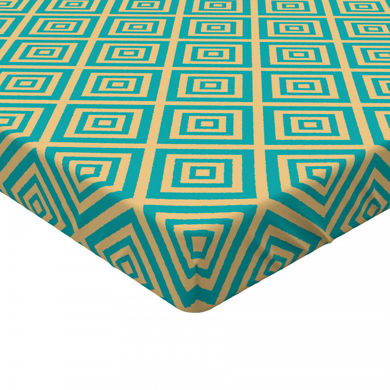 Microfiber Geometric Fitted Sheet, Full/Double Fitted Sheet