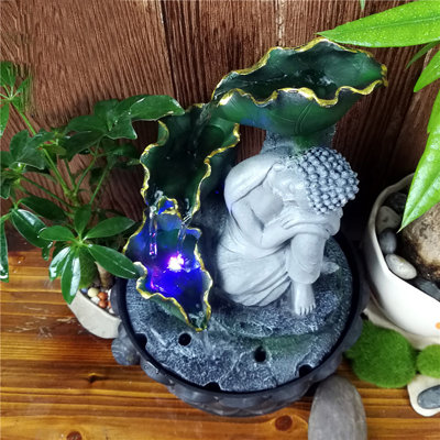 Handcrafted Indoor Waterfall Fountain with Lights