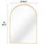 Miroir de salle de bain mural 24 po x 32 po, cadre en aluminium brossé, caractéristiques, feuille de route d'installation rapide, pouces crochets en alliage, processus simplifié pour tous