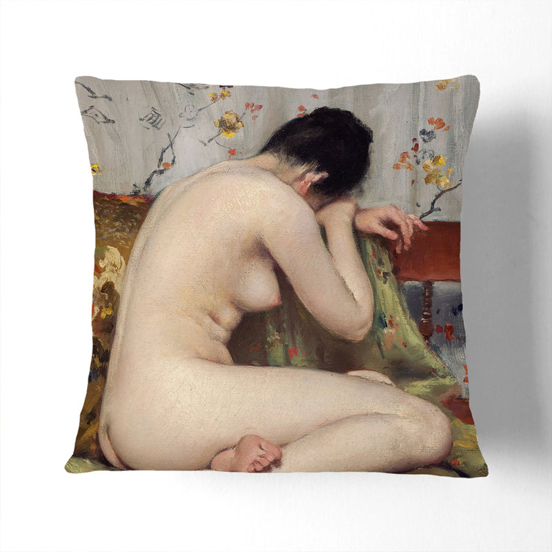 A Modern Magdalen Scatter Cushion, 55cm H x 55cm W x 20cm D, Black