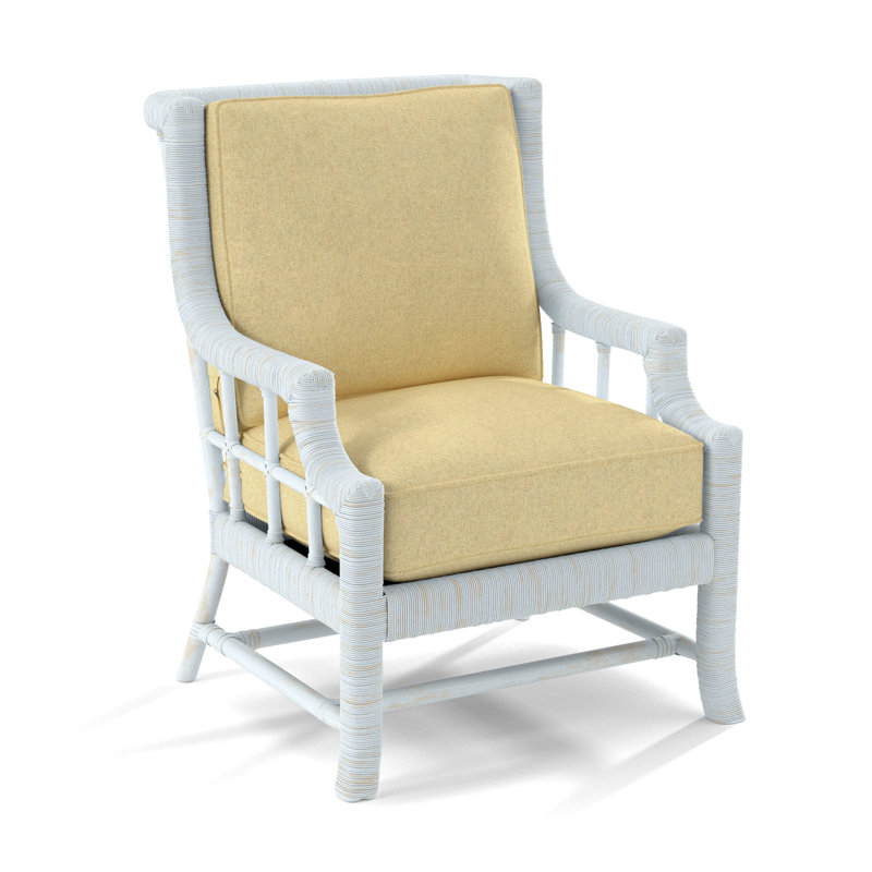Lafayette Armchair, Bisque, White Performance Fabric; 0851-94
